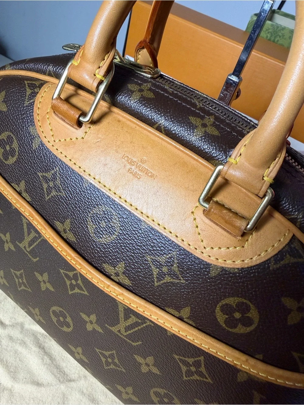Louis Vuitton Trouville Monogram Canvas Satchel | COA + Dust Bag |